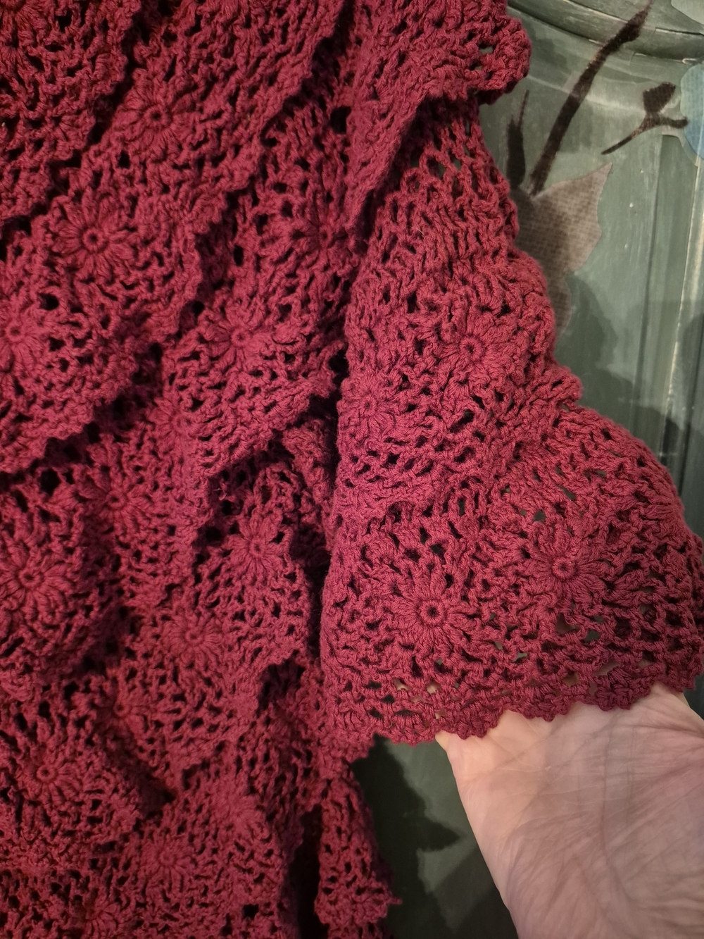Denim 24/7 Raspberry Crochet Ruffle Tunic - Picture 3 of 12